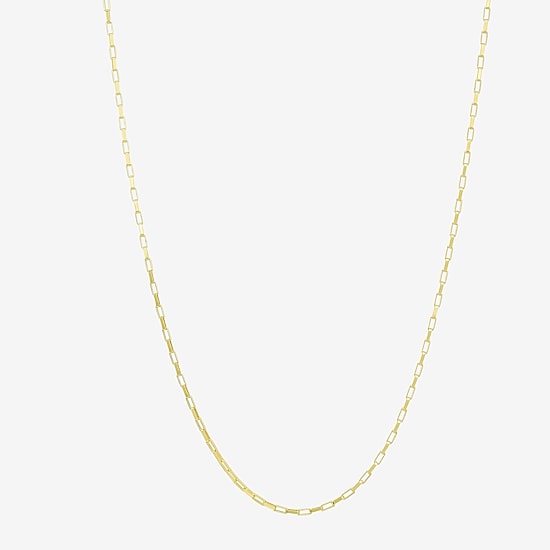 Made in Italy Womens 10K Gold 18 Inch Link Chain Necklace