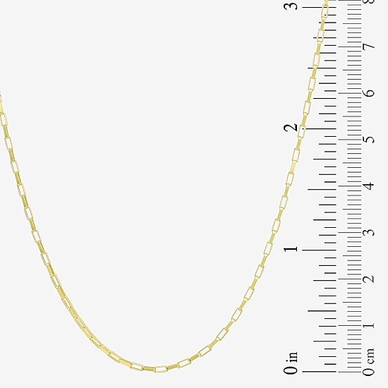 Made in Italy Womens 10K Gold 18 Inch Link Chain Necklace