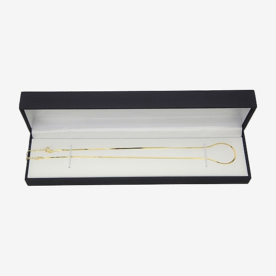 Made in Italy Womens 10K Gold 16 Inch Herringbone Chain Necklace