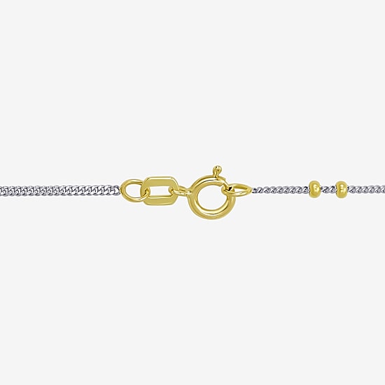 Made in Italy Womens 10K Gold 17 Inch Link Chain Necklace