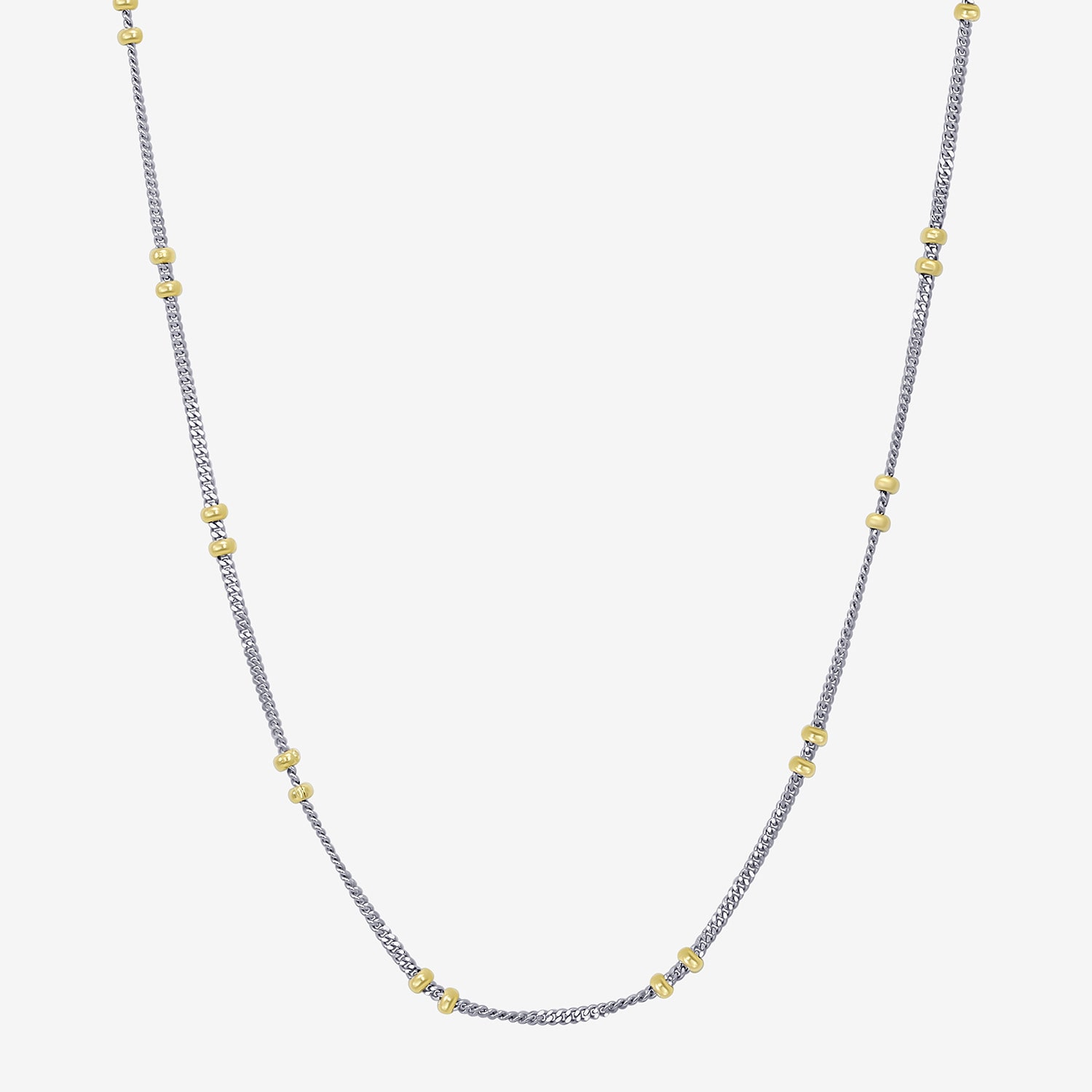 Made in Italy Womens 10K Gold Inch Link Chain Necklace