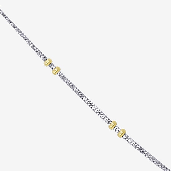 Made in Italy Womens 10K Gold 17 Inch Link Chain Necklace