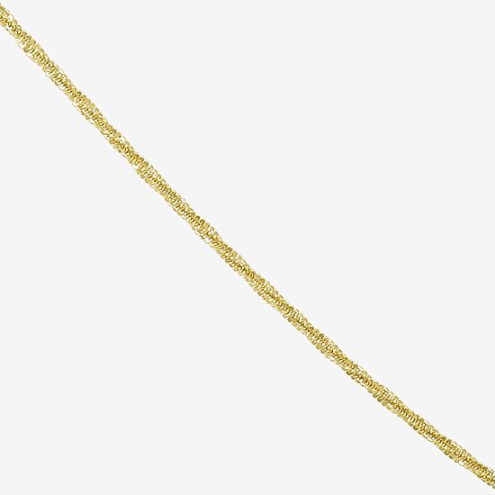 Womens 10K Gold 18 Inch Rope Chain Necklace