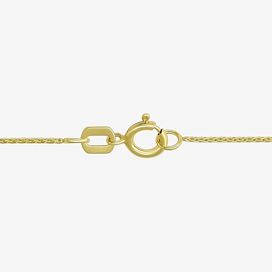 Womens 10K Gold 18 Inch Wheat Chain Necklace