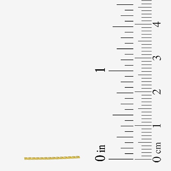Womens 10K Gold 18 Inch Wheat Chain Necklace