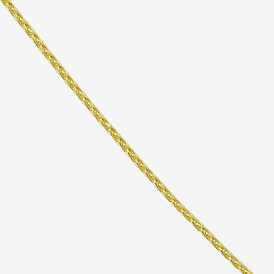 Womens 10K Gold 18 Inch Wheat Chain Necklace
