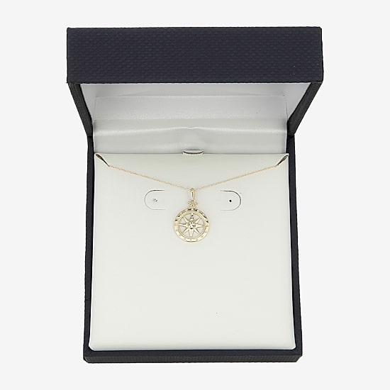 Gold Addiction Womens 10K Gold 18 Inch Pendant Necklace
