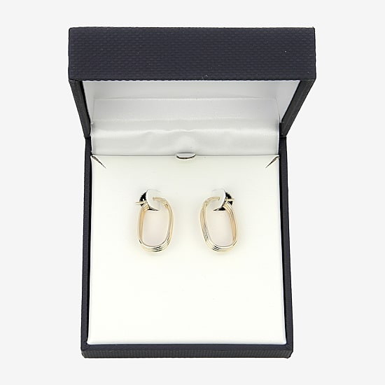 Gold Addiction Womens 10K Gold 23.5mm Hoop Earrings