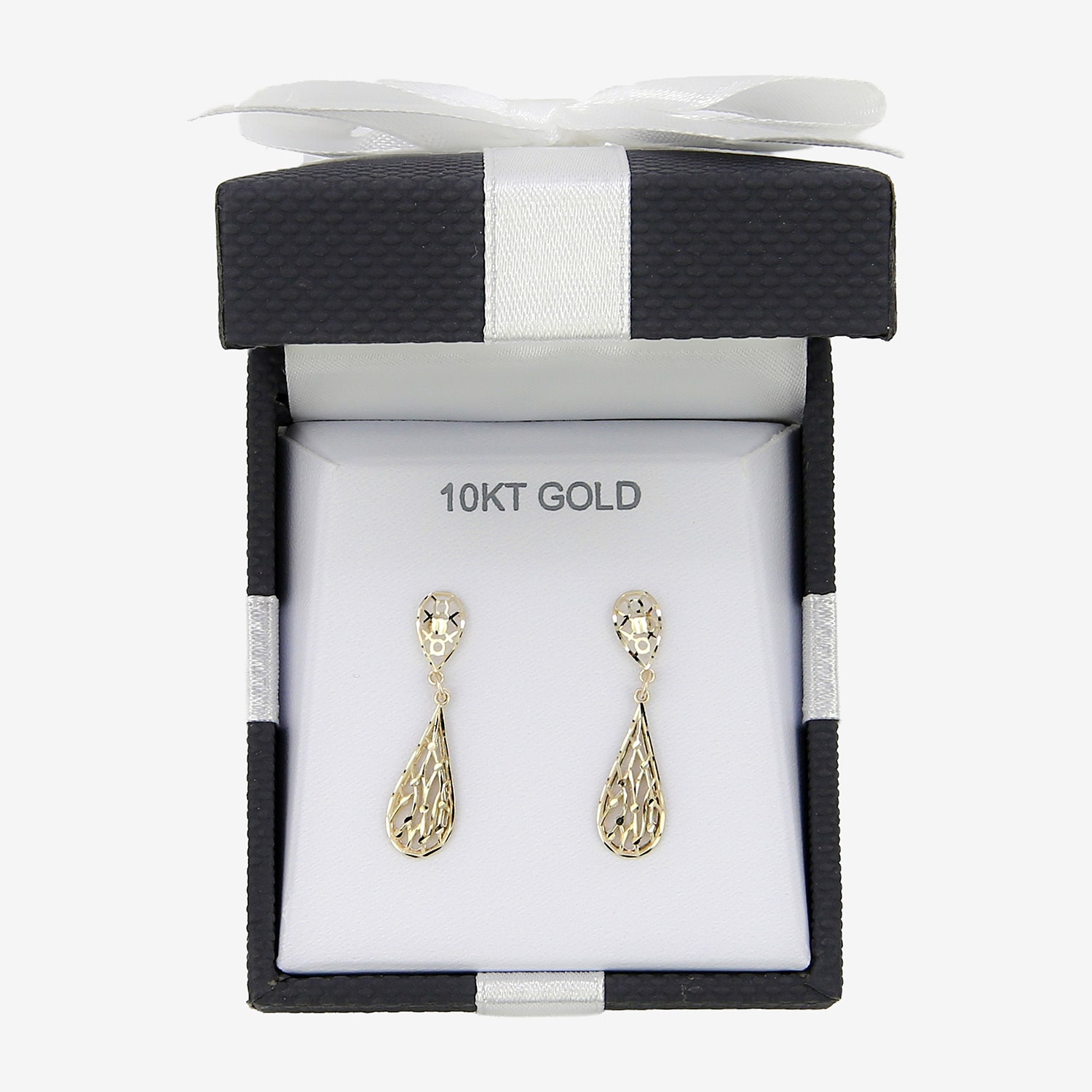 Womens 10K Gold Drop Earrings