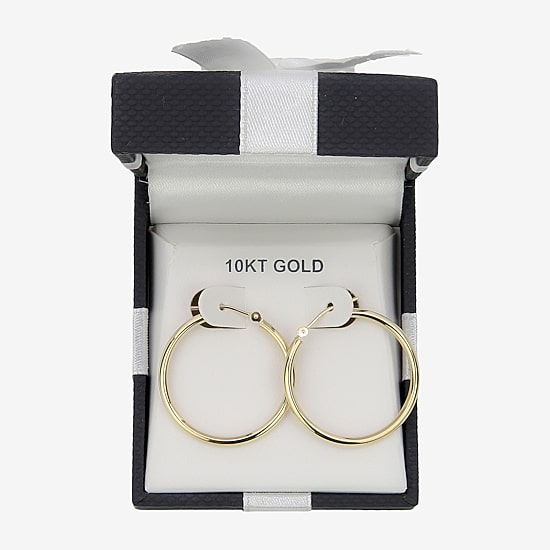 Womens 10K Gold Hoop Earrings