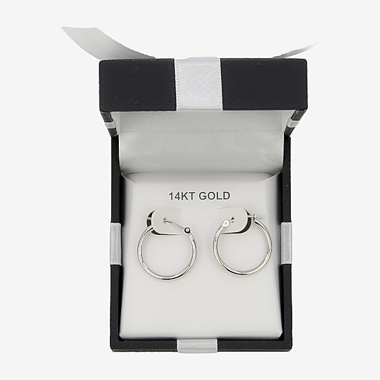 Womens 10K Gold 19mm Hoop Earrings