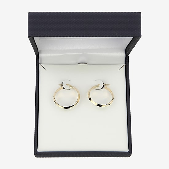 Womens 10K Gold 23mm Hoop Earrings