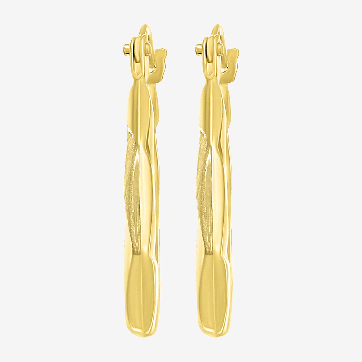 Womens 14K Gold 17.3mm Hoop Earrings