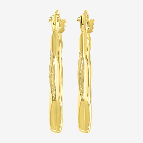 Womens 14K Gold 17.3mm Hoop Earrings