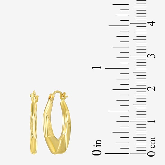 Womens 14K Gold 17.3mm Hoop Earrings