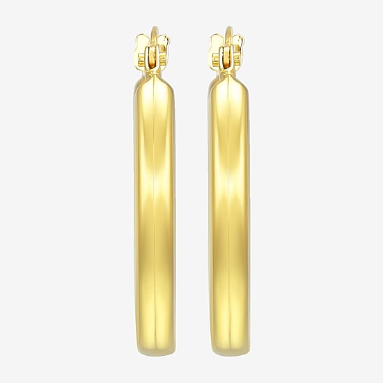 Womens 14K Gold 18.3mm Hoop Earrings