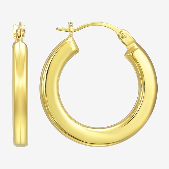 Womens 14K Gold 18.3mm Hoop Earrings