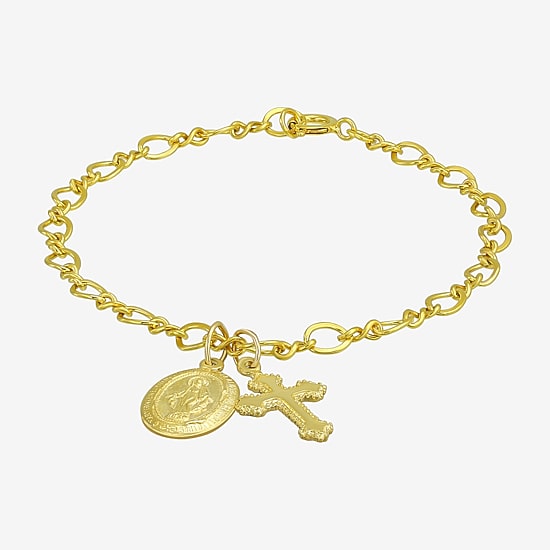 Religious Jewelry Guad Cross Girls Cross Charm Bracelet