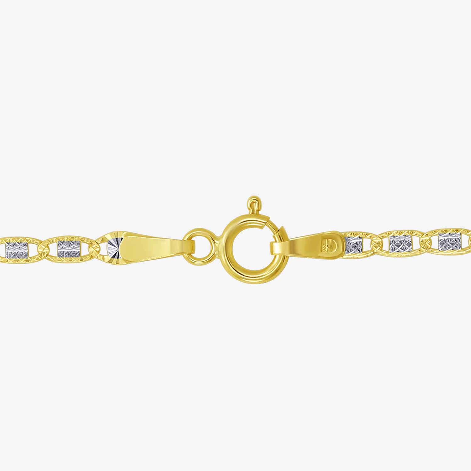 Made in Italy Womens 10K Gold 10 Inch Hollow Ankle Bracelet