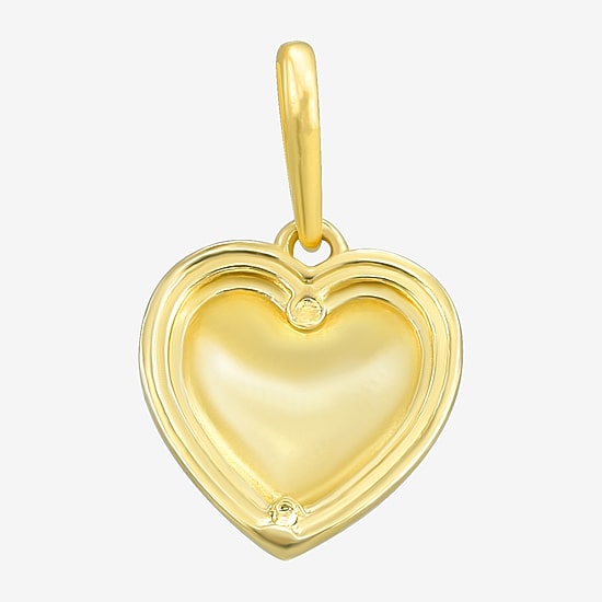 Womens 10K Gold Heart Pendant