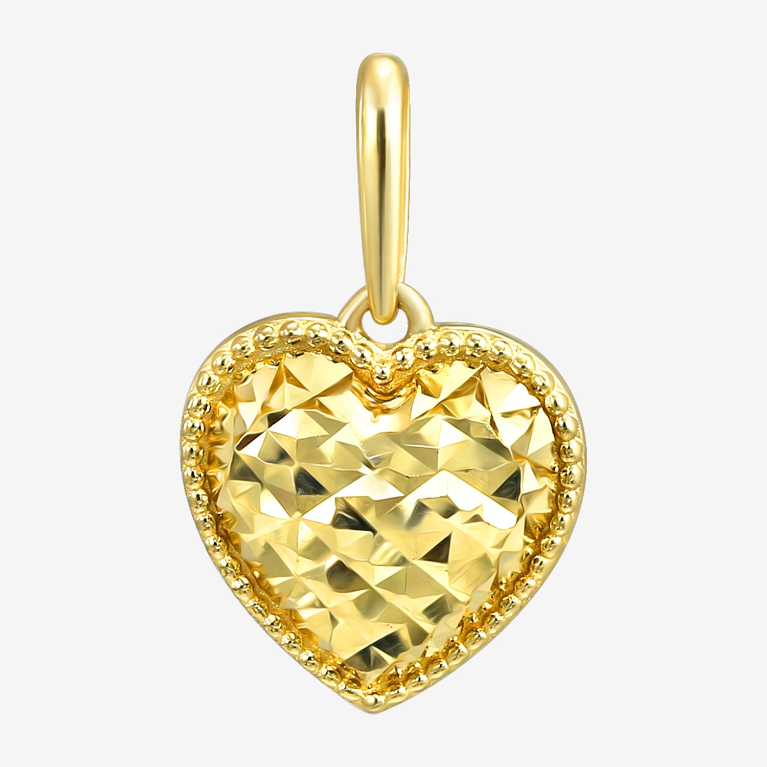Womens 10K Gold Heart Pendant