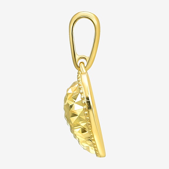 Womens 10K Gold Heart Pendant