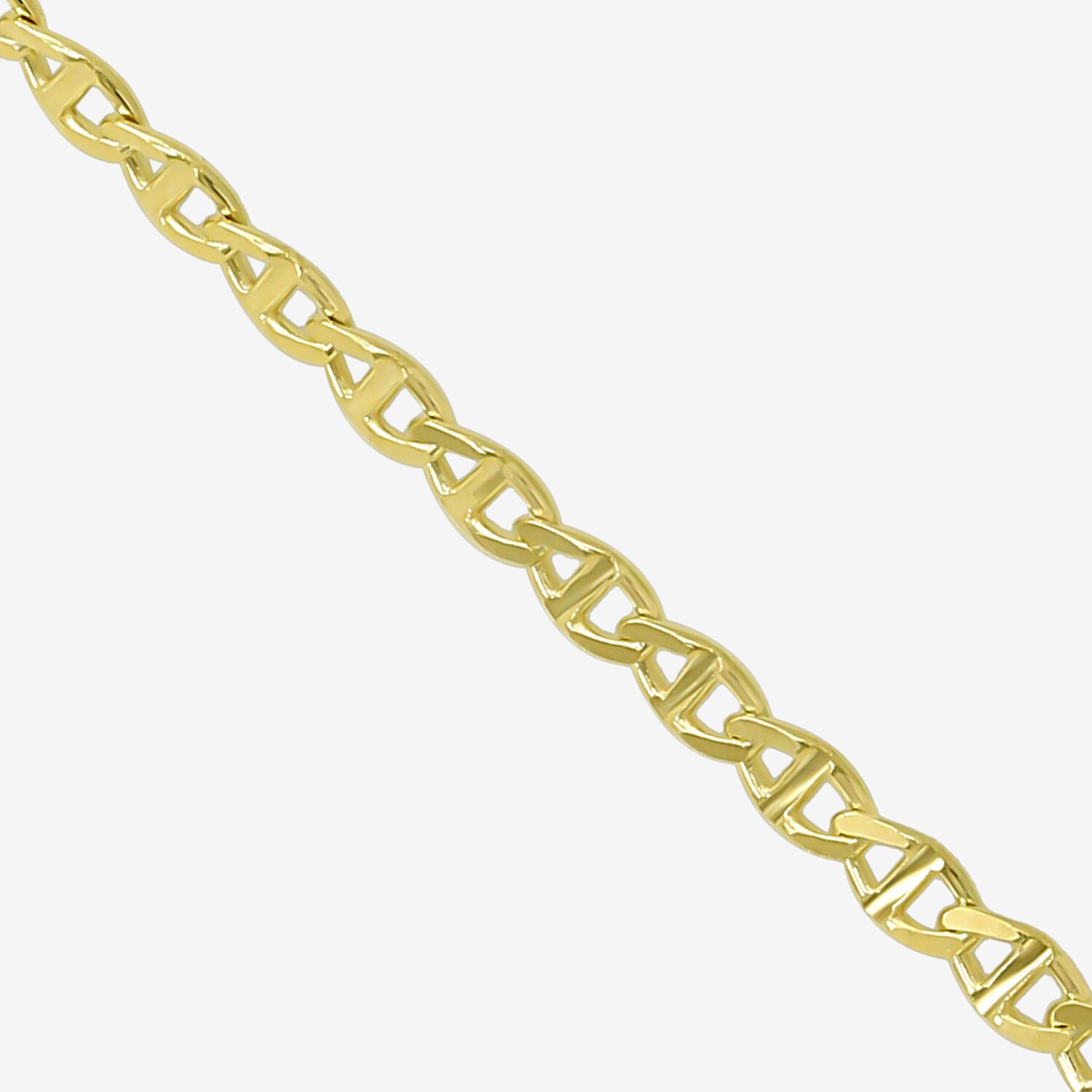 Made in Italy Womens 10K Gold 10 Inch Hollow Ankle Bracelet