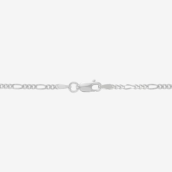 Mens Sterling Silver 22 Inch Figaro Chain Necklace