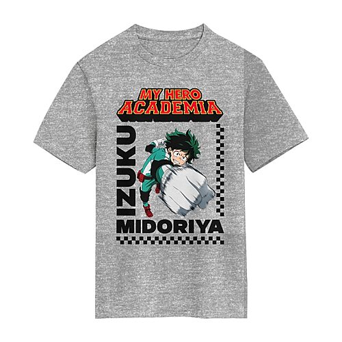 My Hero Academia Little & Big Kid Boys Crew Neck Short Sleeve Regular Fit Graphic T-Shirt, X-small (6-7), Gray