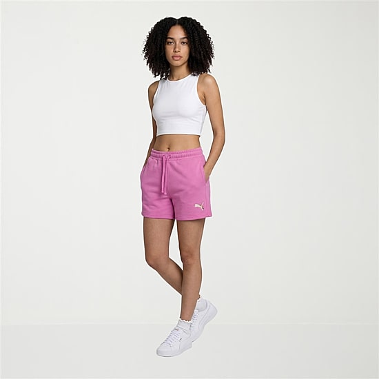 PUMA Womens 5" Mid Rise Drawstring Waist Active Pull-On Short