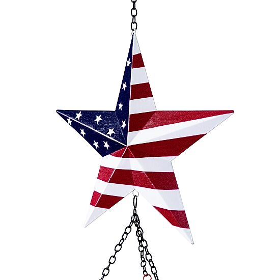 Northlight 36" Stars And Stripes Outdoor Garden Wind Chime