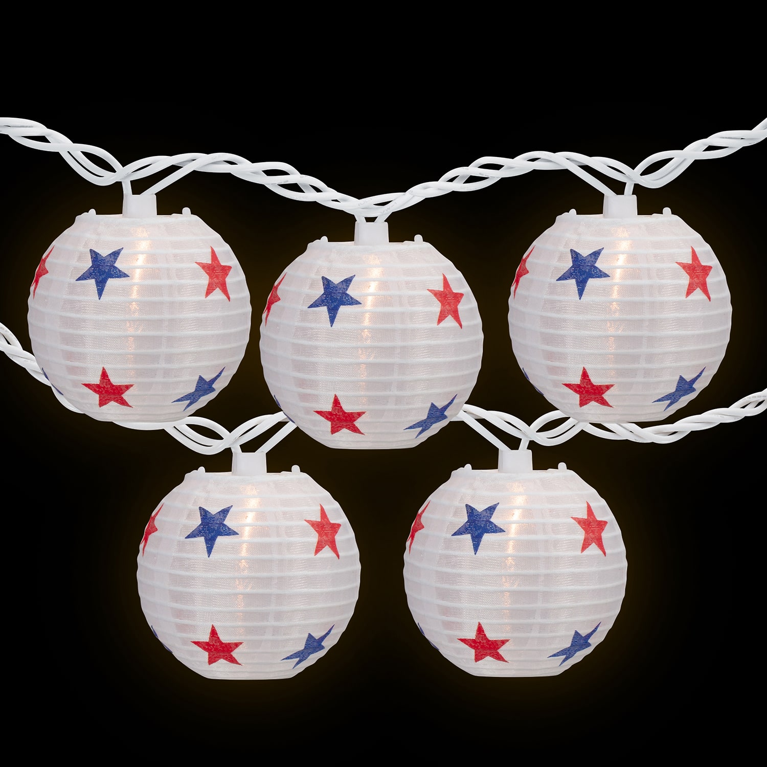 Northlight 8.5ft Stars Paper Lantern Patio Set String Lights