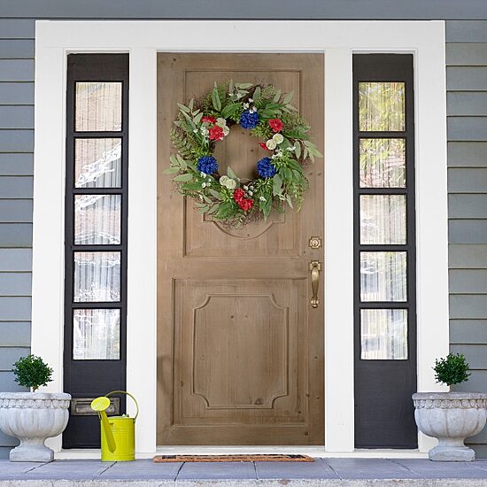 Northlight 24" Buttonbush And Carnation Floral Wreath