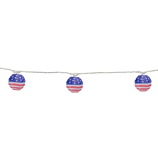 Northlight 8.5ft American Paper Lantern Patio String Lights
