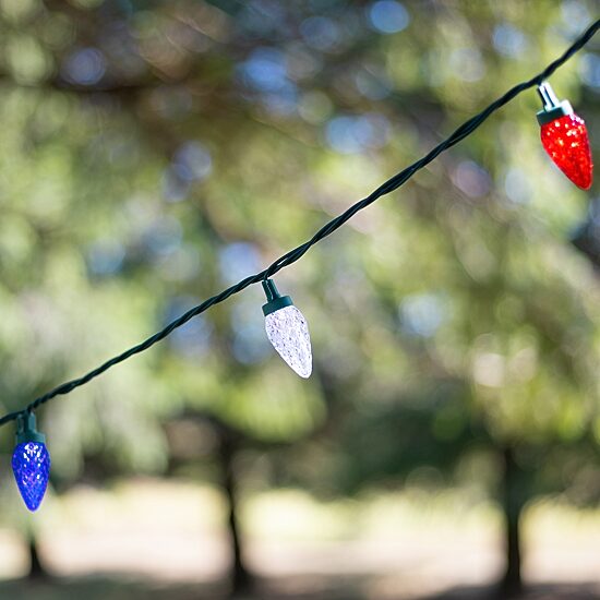 Northlight 66ft Led C9 Faceted - Red White And Blue String Lights