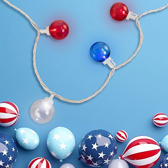 Northlight 11ft Led G40 - Red White And Blue String Lights