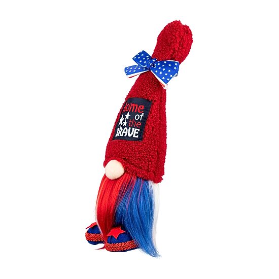Northlight 13" Home Of The Brave - Red And Blue Gnome