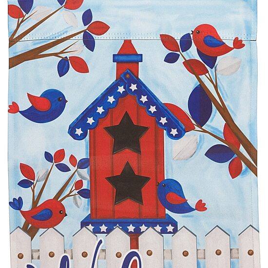 Northlight 18" Birds And Birdhouse "Welcome" Outdoor Garden Flag