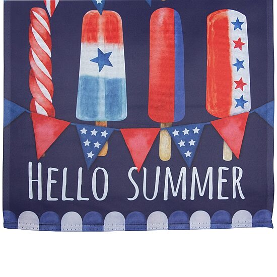 Northlight 28" Hello Summer Ice Pop Outdoor House Flags
