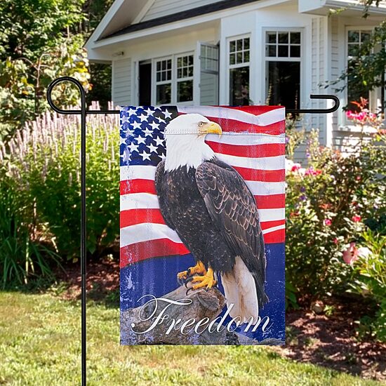 Northlight 12.5" Freedom Bald Eagle Outdoor Garden Flag