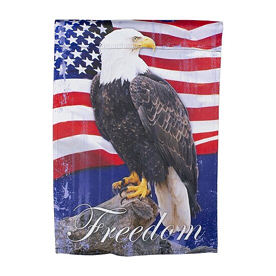 Northlight 12.5" Freedom Bald Eagle Outdoor Garden Flag