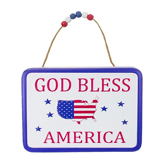 Northlight 8.75" God Bless America Metal Wall Art