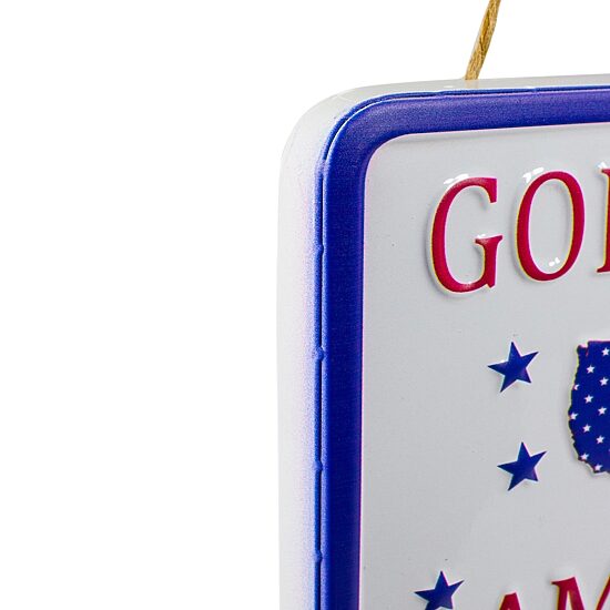 Northlight 8.75" God Bless America Metal Wall Art