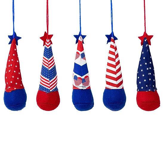 Northlight 6.5" Hearts Stars And Stripes 5-pc. 4th of July Ornament