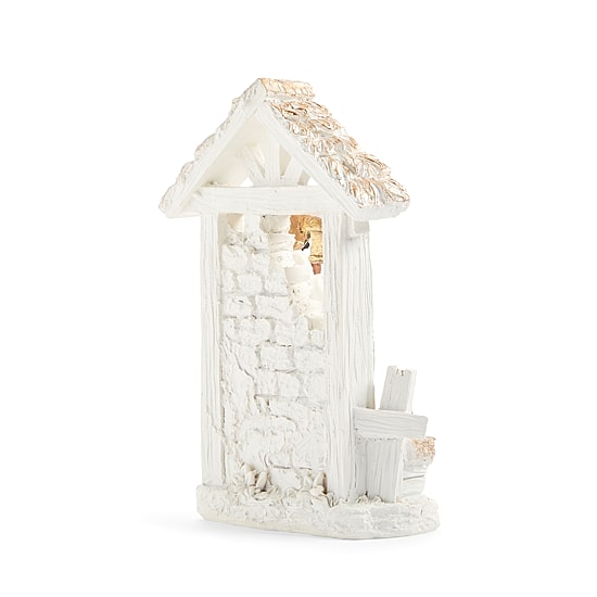 North Pole Trading Co. 9.45" African American White Nativity Set