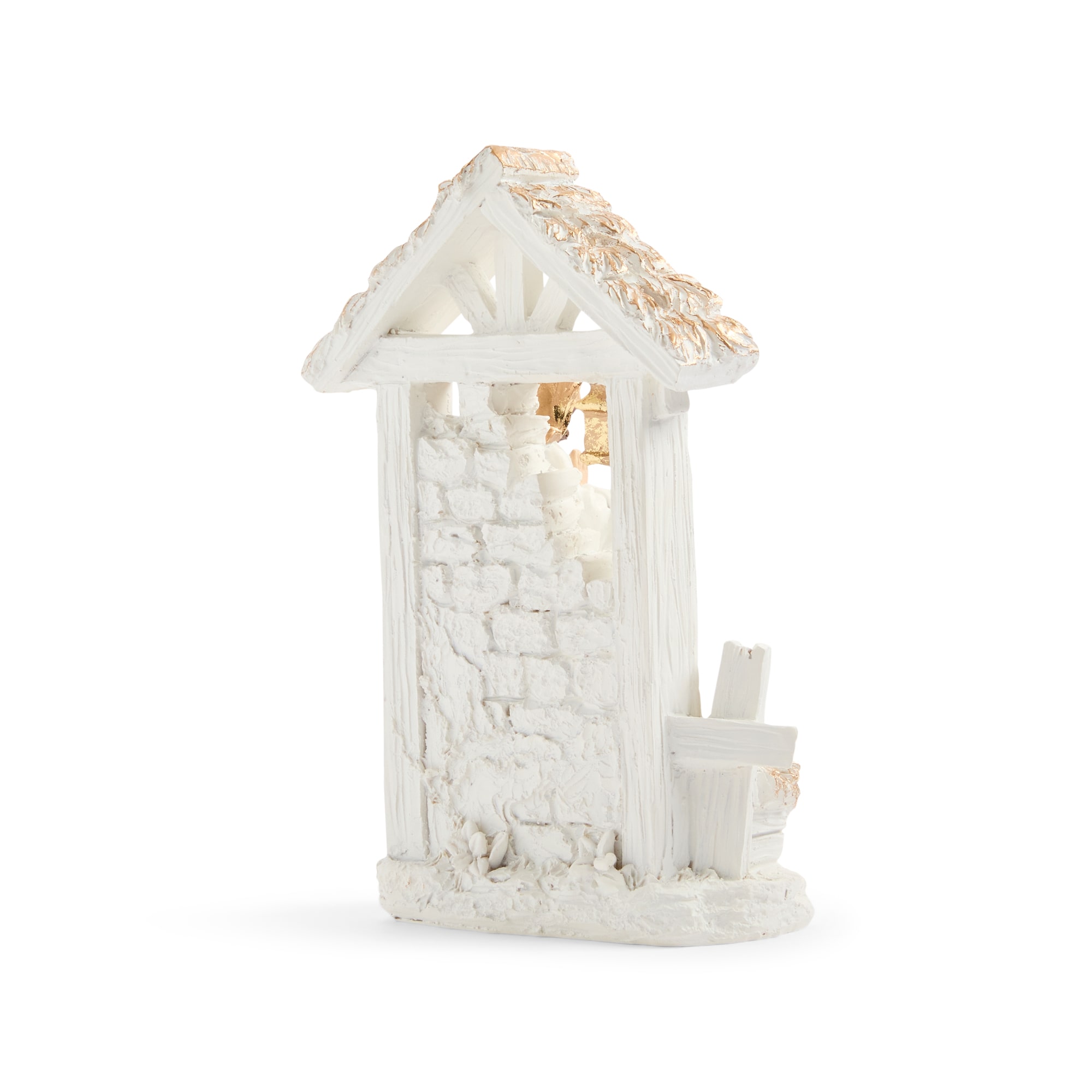 North Pole Trading Co. White Nativity Cc Nativity Set
