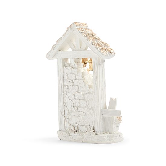 North Pole Trading Co. 9.45" White Nativity Nativity Set