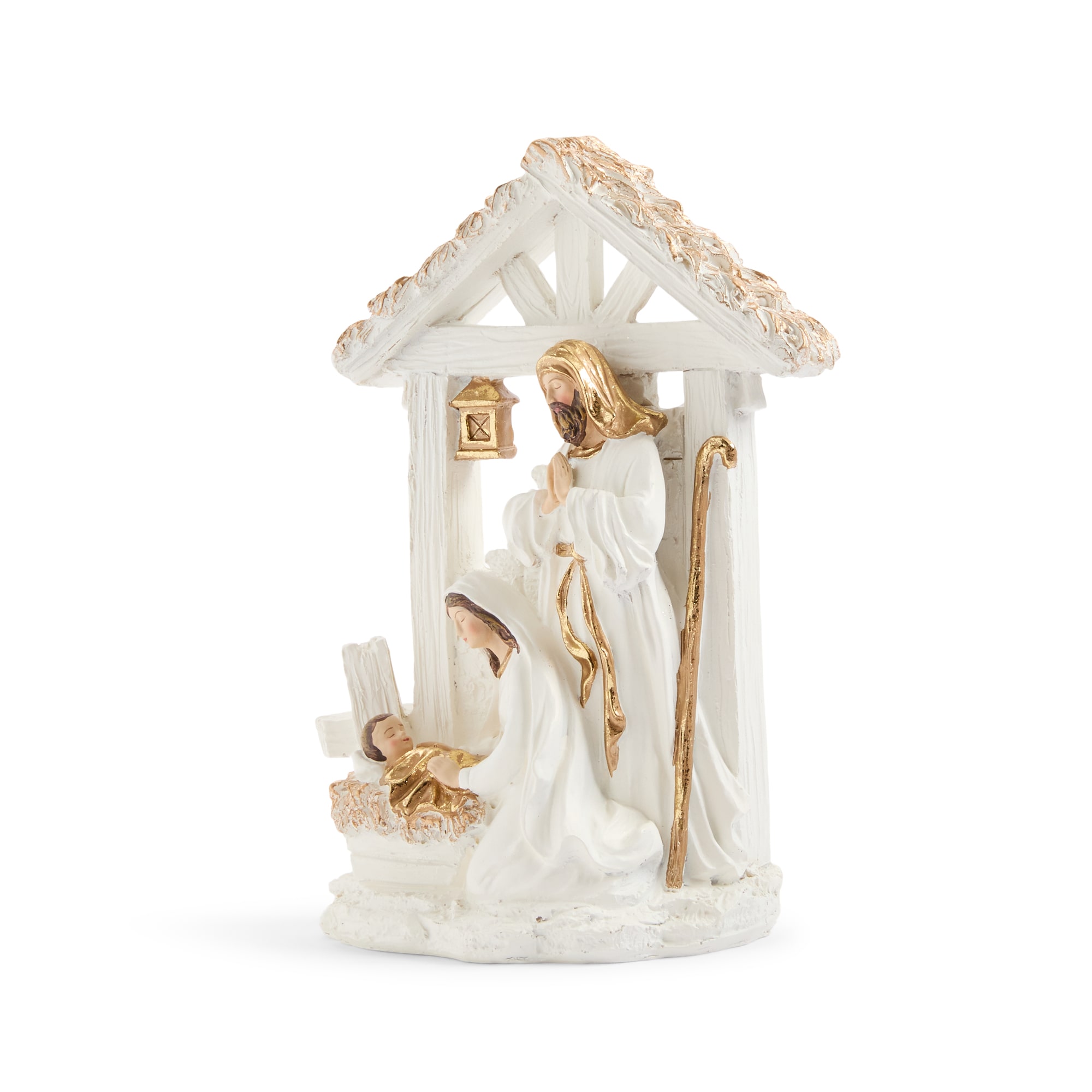 North Pole Trading Co. White Nativity Cc Nativity Set