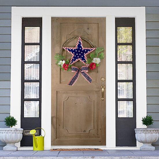 Northlight 24" Star Floral Twig Wreath