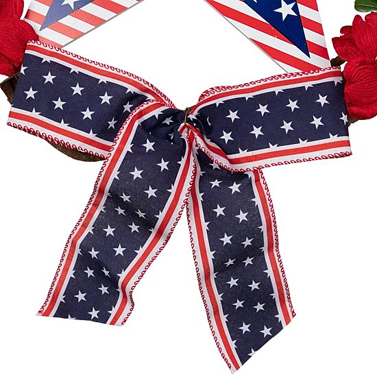 Northlight 24" Star Floral Twig Wreath